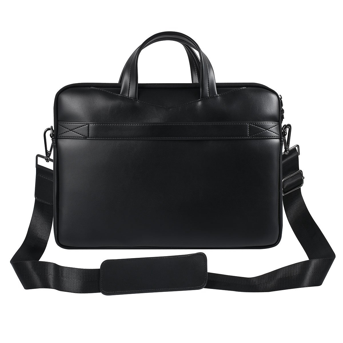 UNIQ Accessory 15.6 inch leren laptoptas - Zwart