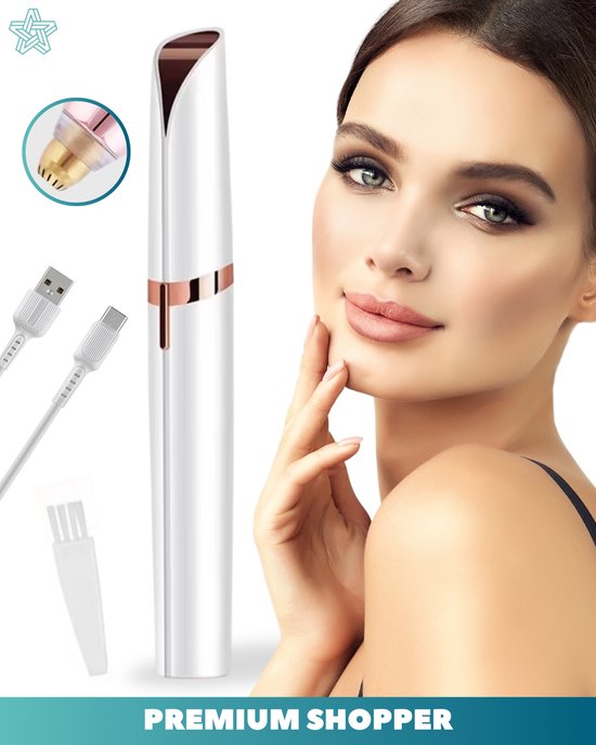 Foto: Premiumshopper epilator wenkbrauw trimmer met led usb oplaadbaar epilator trimmer haar verwijderen gezicht man vrouw gehele lichaam neushaartrimmer baardtrimmer epileerapparaat dames eyebrow trimmer razor