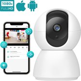 WiFi Babyfoon met Camera en App - Bidirectionele Audio - Beweging- en geluidsdetectie (pushmelding) - HD Nachtzicht - PRO 2024 - Wit