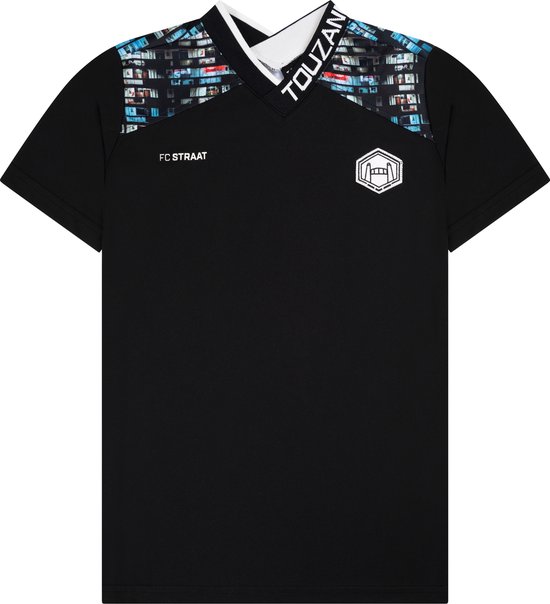 Touzani - T-shirt - La Mancha Panna Black - Kind - Voetbalshirt - Sportshirt