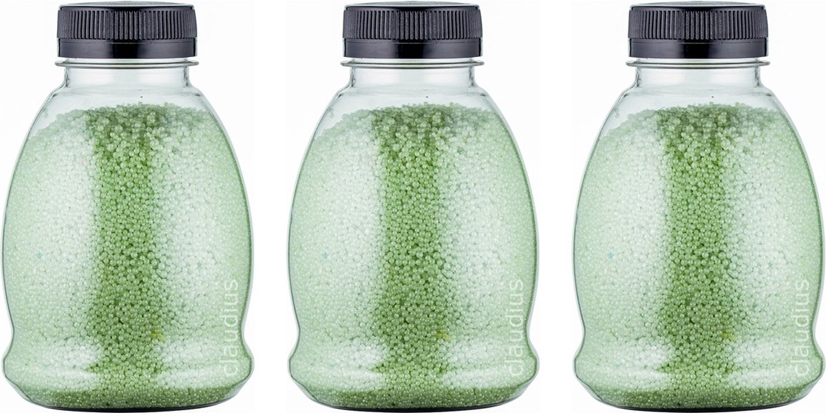 Goedkoopste Badkaviaar Eucalyptus - 225 gram - Fles met zwarte dop - set van 3 stuks - bad parels voor in bad