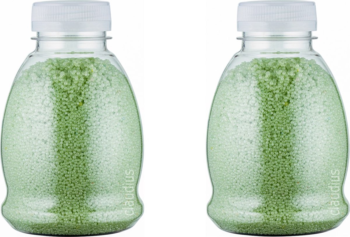 Goedkoopste Badkaviaar Eucalyptus - 225 gram - Fles met witte dop - set van 2 stuks - bad parels voor in bad