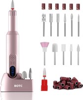 BOTC Elektrische Nagelvijl met Oplaadstation - Nagelfrees - Manicure & Pedicure - Nagels Vijlen, Polijsten & Inkorten - Roze