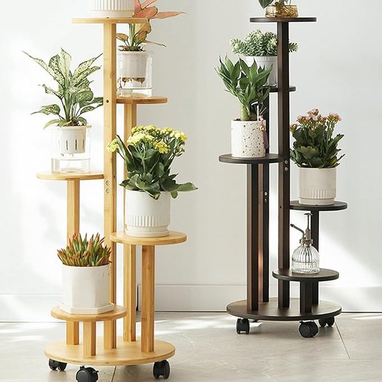KADAX Brede bloembak van zwarte stalen staaf, bloemenstandaard voor binnen en buiten, bloembed, bloempot, bloembak, bloemenhouder (hoogte: 50 cm