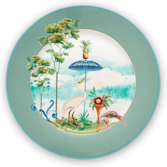 Foto: Pip studio jolie onderbord servies serveerschaal groot bord blauw 32cm