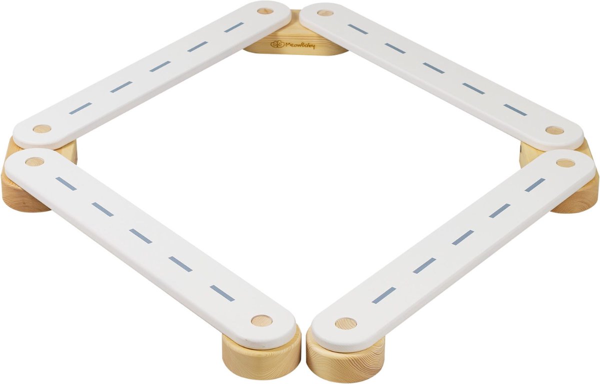 Evenwichtsbalk | balanspad| Dennenhout | Wit