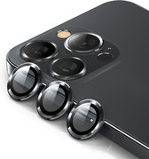 Geschikt Voor iPhone 15 Pro/15 Pro Max Camera Lens Protector - Solidenz Camera Protector - 15 Pro/15 Pro Max Cameralens Protector - Gehard Glas - Alleen Camerarondjes - Zwart