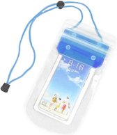 Waterdichte Telefoon Hoes - Volledig Transparant - Geschikt voor alle Smartphones - Met drukknopen - Waterproof Bag - Donkerblauw