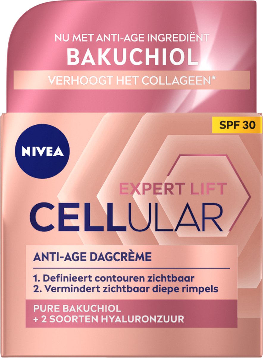 Goedkoopste NIVEA CELLular Expert Lift Anti-Age Dagcrème - Alle huidtypen - SPF 30 - Anti-Aging Gezichtscreme met Bakuchiol en Hyaluronzuur - 50 ml