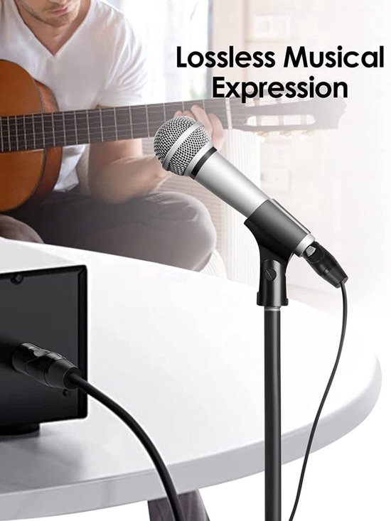 Câble Sounix XLR - Câble de microphone XLR professionnel - câble audio de haute qualité avec un bon blindage - 2 mètres