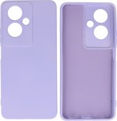 Hoesje Geschikt voor OPPO A79 5G - Fashion Telefoonhoesje Backcover - Siliconen Hoesje - Paars