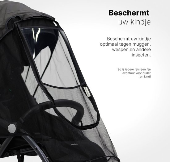 Hamilton by Yoop Premium Buggy Muggennet - Met transparant kijkvenster - Kinderwagen Klamboe - Anti- Wespen, Muggen en Vliegennet van Hamilton — afbeelding 2