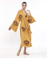 Mousseline Dames Badjas Nazara / Geel kleur / One Size