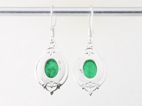 Boucles D'oreilles En Argent 925 Avec Jade Véritable - Neuf Sans Emballage