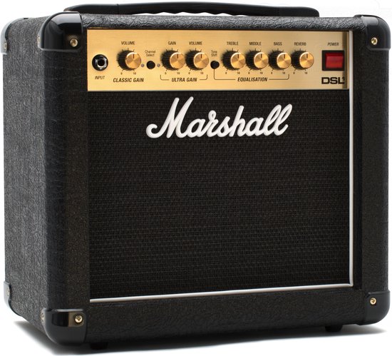 Foto: Marshall dsl1cr 2 channel valve combo 1w black buizen combo versterker voor elektrische gitaar