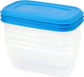 Set van 3 rechthoekige containers met een inhoud van 1 liter