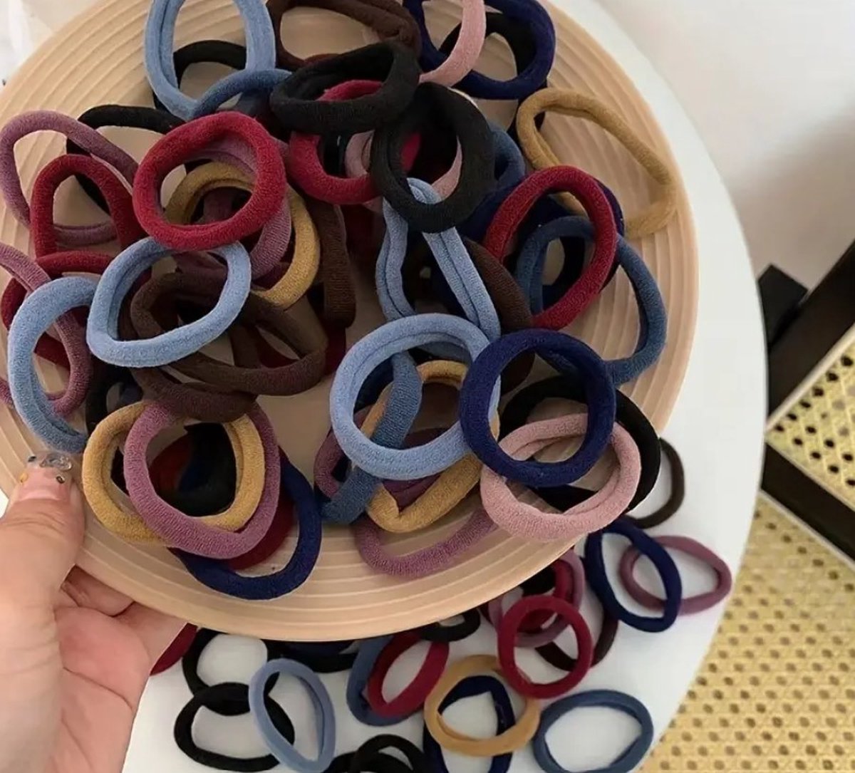 20 stuks Haarelastiekjes in verschillende kleuren - stof Haarelastiekjes- hoge kwaliteit -haar accessoires- merk: Fyfanie