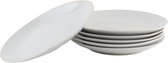 OTIX Ontbijtborden - Dessert - Gebaksbordjes - Borden - Set van 6 Stuks - 20cm - Wit met Gouden rand - Porselein - Crocus