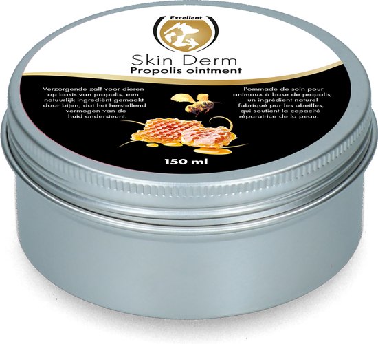 Excellent Skin Derm Propolis Zalf - Ondersteund het herstellend vermogen van de huid - Geschikt voor diverse dieren - 150 ml - Holland Animal Care