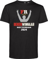 T-shirt Bekerwinaar 2024 | Feyenoord Supporter | Shirt Bekerwinnaar | Zwart | maat L