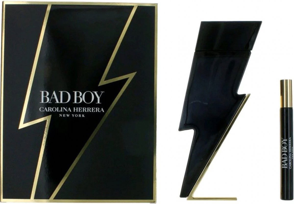 Goedkoopste Carolina Herrera Bad Boy Giftset - 100 ml eau de toilette spray 10 ml eau de toilette spray - cadeauset voor heren
