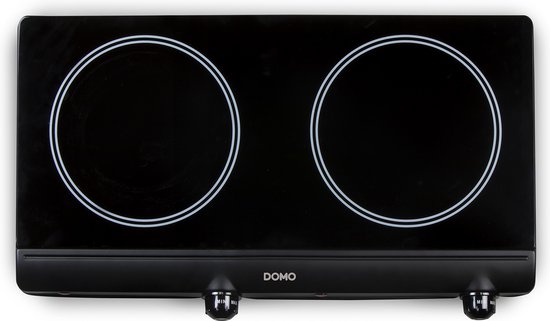 DOMO DO339KP Keramische Kookplaat Vrijstaand - Elektrische Kookplaat – ECO - 2 Pits - 2500W