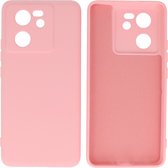 Hoesje Geschikt voor Xiaomi 13T 5G - 2.0mm Dikke Fashion Telefoonhoesje Backcover - Siliconen Hoesje - Roze