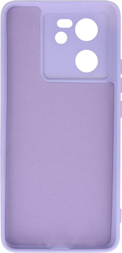 Hoesje Geschikt voor Xiaomi 13T Pro 5G - 2.0mm Dikke Fashion Telefoonhoesje Backcover - Siliconen Hoesje - Paars