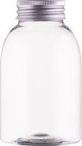 Lege Plastic Fles 250 ml PET - transparant - met aluminium dop - set van 10 stuks - navulbaar - leeg