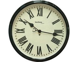 Techno Line WT 7050 Wandklok Kwarts 50 cm x 13 cm Zwart
