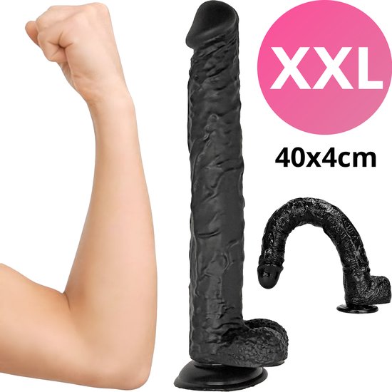 Eroticon Mega Dildo - 40x4cm - Extreme Grote Dildo Voor Vaginaal & Anaal Gebruik - XXL Buttplug - Grote Dildo - Dikke Dildo - Horse Dildo - Animal Dildo - Zuignap