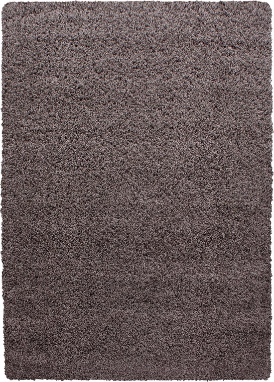 Pochon - Tapijt Life - Taupe - 230x160x3 - Vloerkleed - Effen - Hoogpolige Vloerkleed - Rechthoekige Tapijt - Rechthoekige Vloerkleed