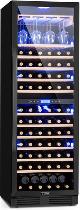 Vinovilla 17 Built-In Duo twee zones wijnkoelkast 53l 17 fl. 3-kleuren glazen deur