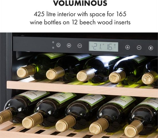 Vinovilla 17 Built-In Duo twee zones wijnkoelkast 53l 17 fl. 3-kleuren glazen deur