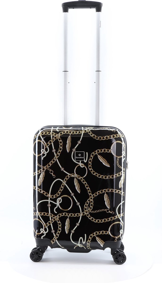 Saxoline Handbagage Harde Koffer / Trolley / Reiskoffer - 55cm (Small) Golden Age Print - Bedrukt / Small