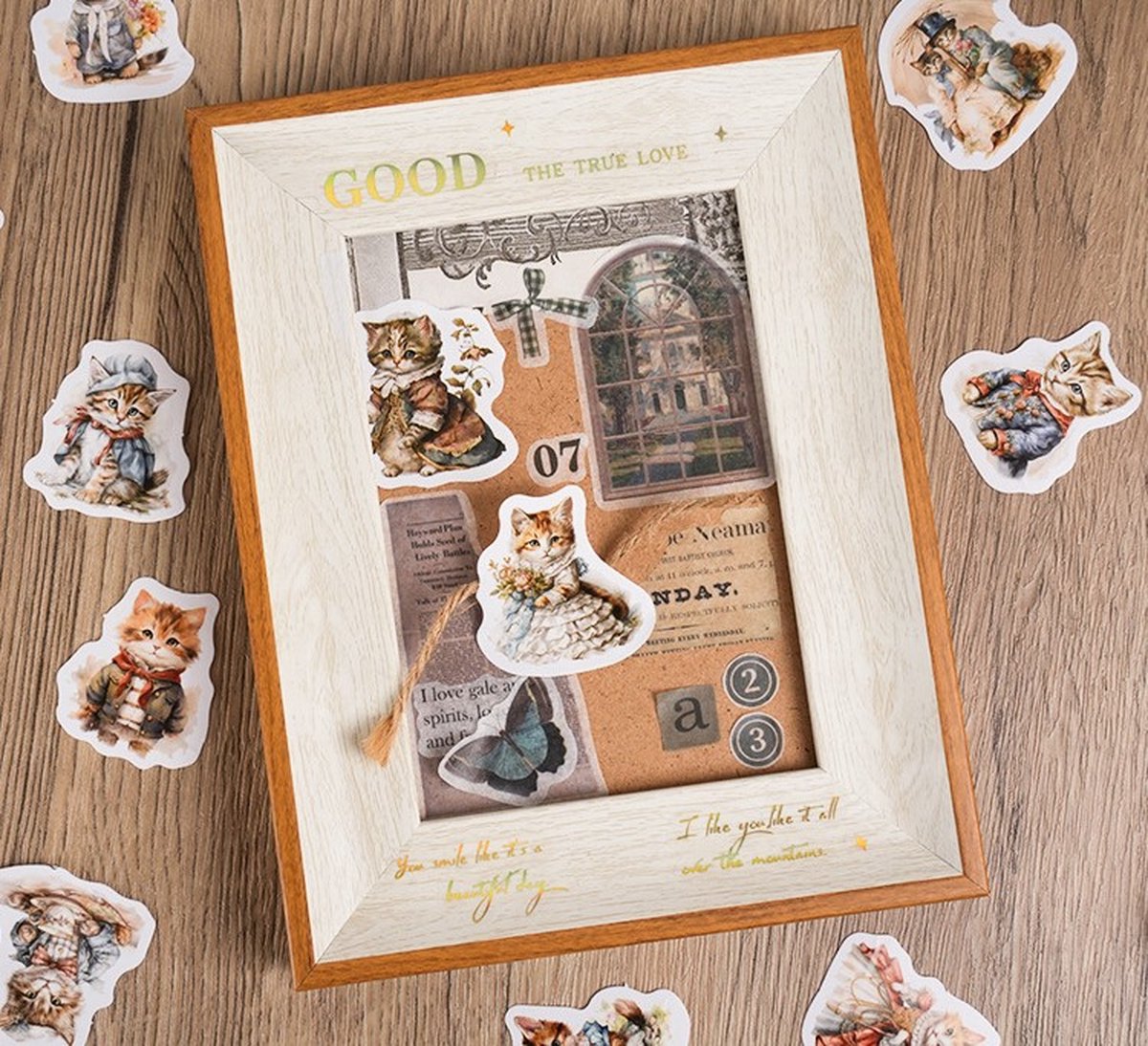 Schattige Kattenstickers vector illustratie. Illustratie van geïsoleerd