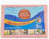 Magic Touch - Microvezeldoekjes - 5 Stuks - Duurzaam - Milieuvriendelijk - Raamdoeken - Autodoek - Spiegeldoeken - Tegels doeken - Auto schoonmaken - Reinigingsdoekjes - Schoonmaak textiel - Autopoetsen - Vlekvrij - Antibacterieel