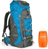 Sac à dos de trekking, sac à dos de randonnée, 60 litres, grand sac à dos pour homme et femme, indéchirable et imperméable, idéal pour le camping, le trekking, les voyages en plein air