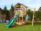 Speeltoestel met glijbaan en Schommel • House 1-Swing | hoogte: 282 cm | Platformhoogte: 125 cm