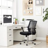 Ergonomische bureaustoel - bureaustoel met hoge rugleuning, verstelbare lendensteun, 60D x 57.5W x 30H centimetres