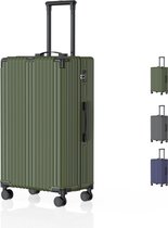 Voyagoux® - Valise de voyage Large - 113L - Valises - Valise de voyage à roulettes - Vert olive - Serrure TSA