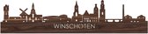 Skyline Winschoten Notenhout - 120 cm - Woondecoratie - Wanddecoratie - Meer steden beschikbaar - Woonkamer idee - City Art - Steden kunst - Cadeau voor hem - Cadeau voor haar - Jubileum - Trouwerij - WoodWideCities