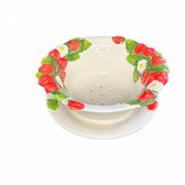 Test fraise grand bol Ø 28 cm blanc rouge vert | TR15 | Services de table italienne Piccobella