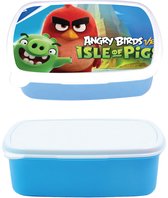 broodtrommel - lunchbox - angry birds isle of pigs - blauw - schoolspullen