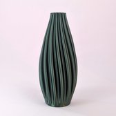 Dastium Home - 3D geprinte vaas Fleur - Glanzend Groen - 50 cm - Luxe vaas voor zijden bloemen - Woonaccessoires