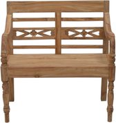 Stationsbank bloem Teak 100 cm