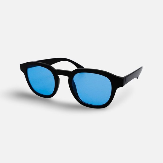 Montuurtjevoorjou - Flow Black Blue - Zonnebril - Zonnebril heren en dames - Rond - Blauwe Glazen van Montuurtjevoorjou — afbeelding 2