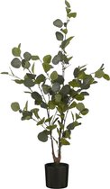 Mica Decorations Plante Artificielle Eucalyptus en Pot de Fleur - H120 x Ø55 cm - Vert