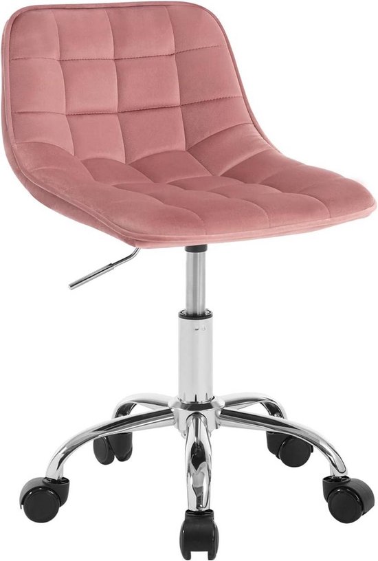 Rootz Bureaukruk - Ergonomische werkstoel - Fluwelen draaistoel - Comfortabel, verstelbaar, duurzaam - 43 cm x 60-67,5 cm x 50 cm