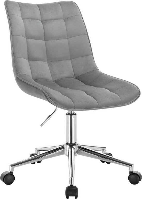 Rootz Bureaustoel - Ergonomische bureaustoel - Stijlvolle werkstoel - Fluwelen afwerking - Verstelbare hoogte - 360 graden draaibaar - Duurzame constructie - 80,5 cm - 90 cm x 43 cm - 52,5 cm